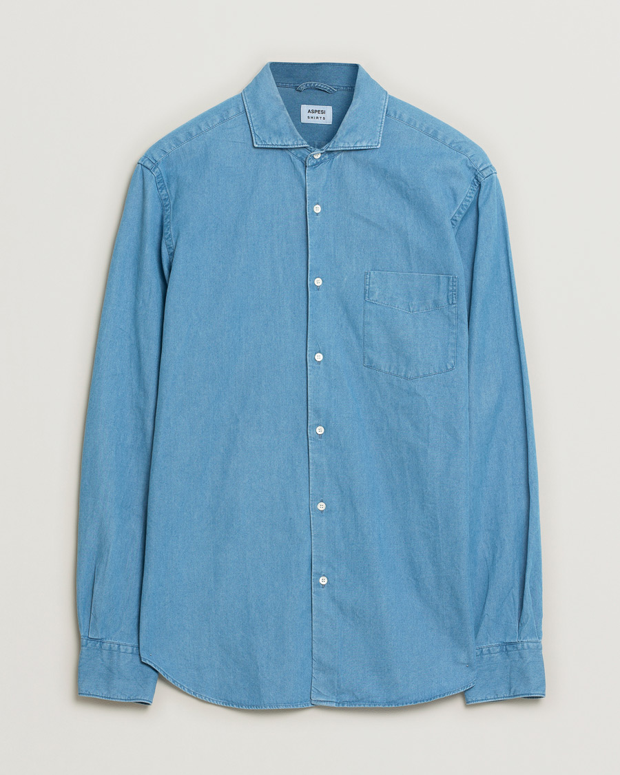 Mies | Kauluspaidat | Pre-owned | Aspesi Casual Denim Shirt Indigo 42 - L