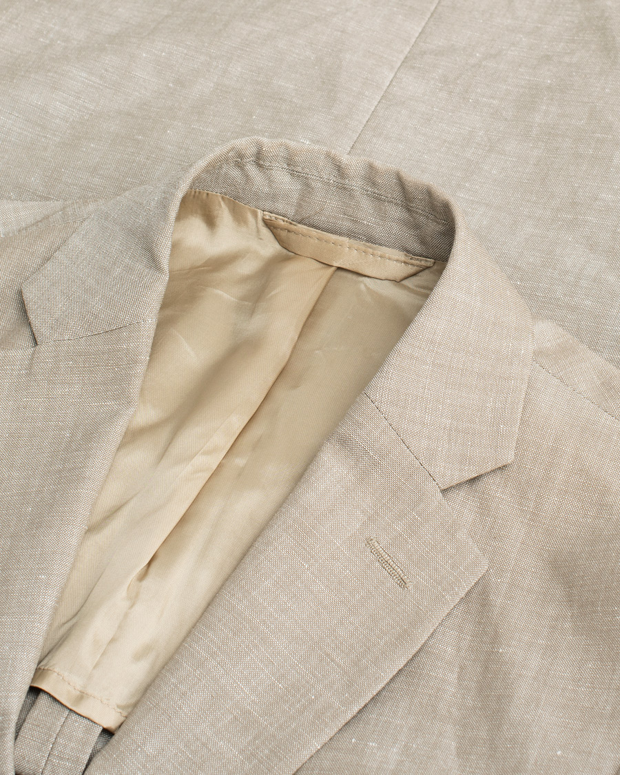 Mies | J.Lindeberg Linen/Wool Suit Beige 48 - 46 | Pre-owned | J.Lindeberg Linen/Wool Suit Beige 48 - 46