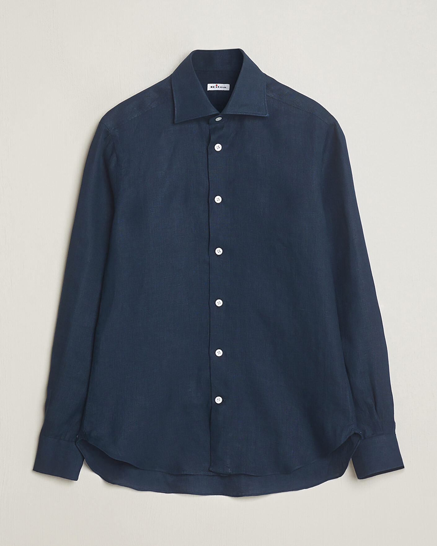 Mies | Pre-owned Kauluspaidat | Pre-owned | Kiton Linen Sport Shirt Navy 38 - S