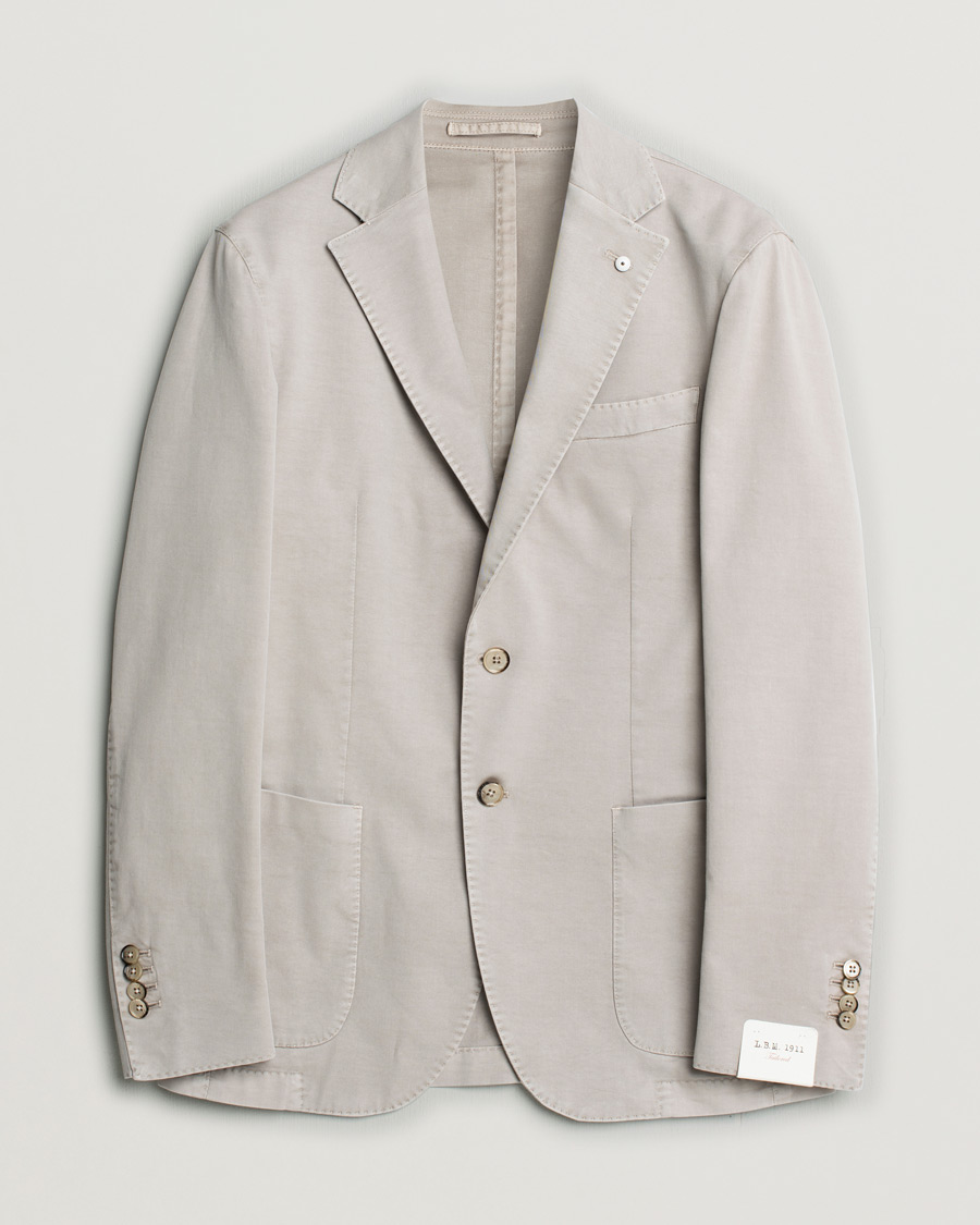 Mies | Pikkutakit | Pre-owned | L.B.M. 1911 Jack Regular Fit Cotton Stretch Blazer Light Grey