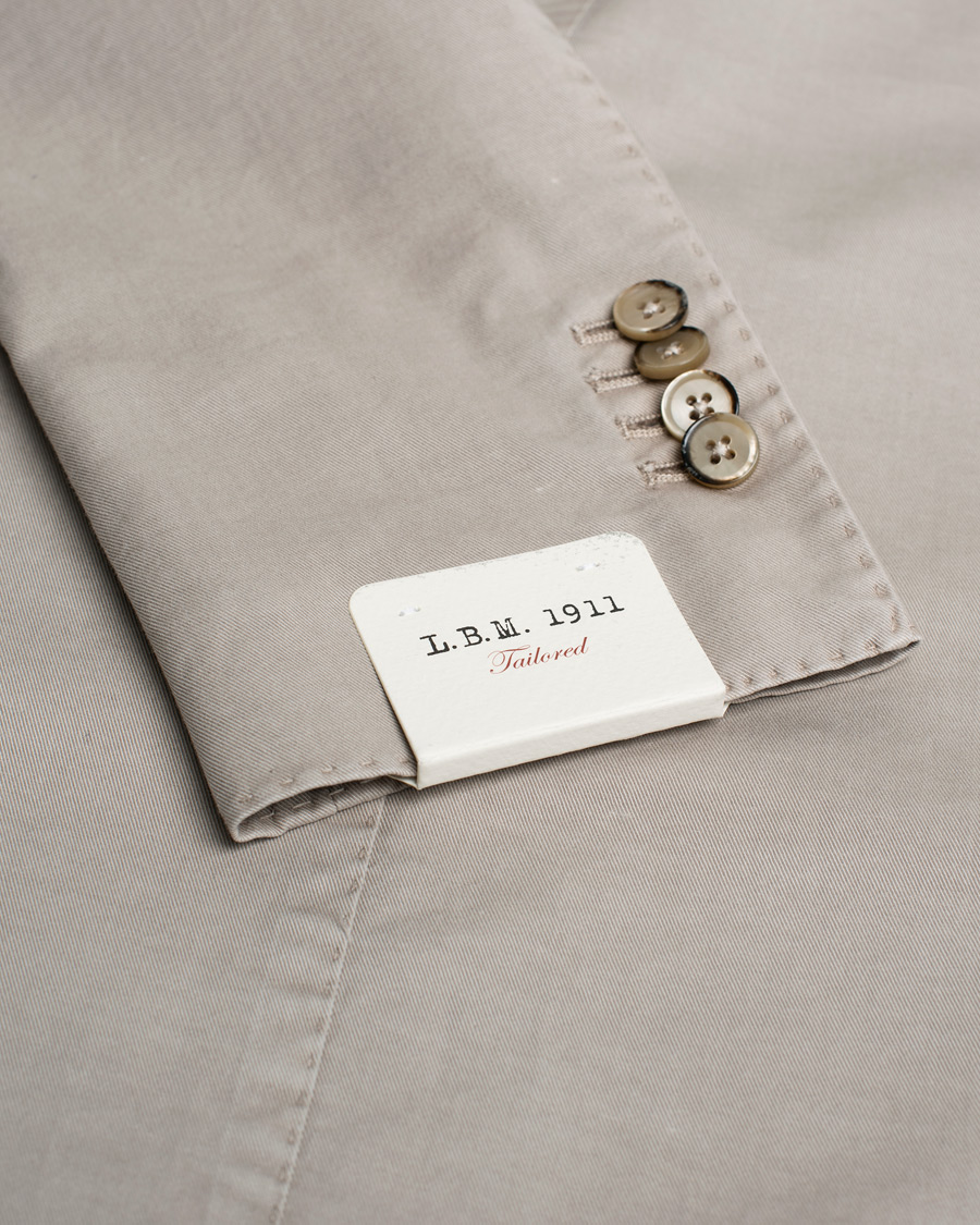 Mies | Pikkutakit | Pre-owned | L.B.M. 1911 Jack Regular Fit Cotton Stretch Blazer Light Grey