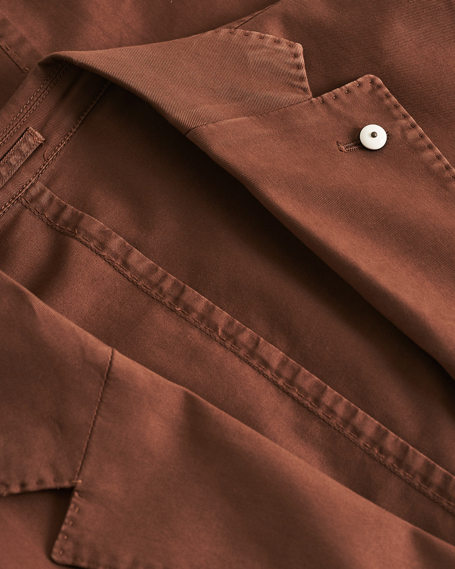 Mies | Pikkutakit | Pre-owned | L.B.M. 1911 Jack Regular Fit Cotton Stretch Blazer Brown