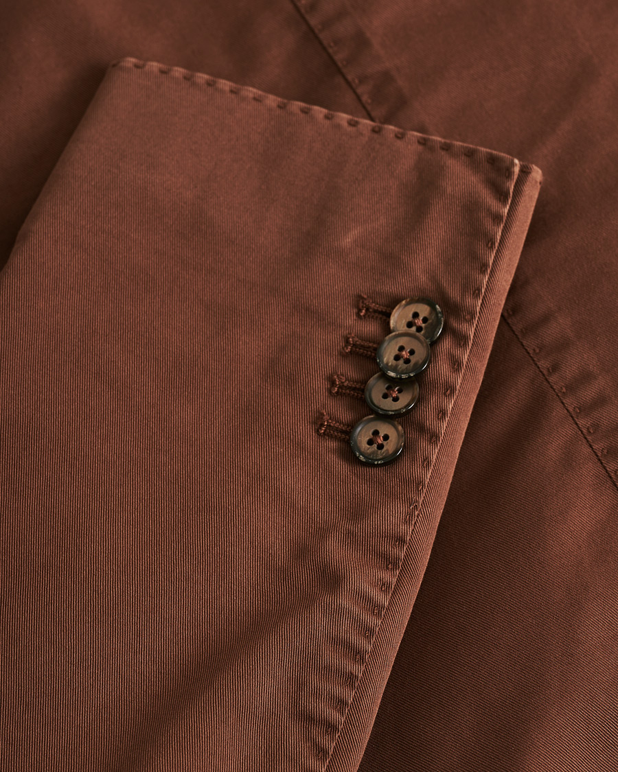 Mies | Pikkutakit | Pre-owned | L.B.M. 1911 Jack Regular Fit Cotton Stretch Blazer Brown