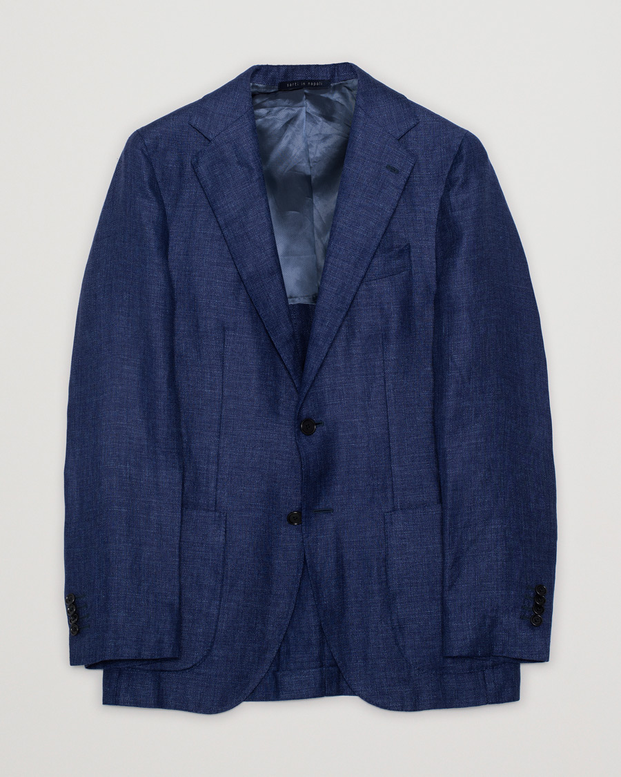 Mies | Pikkutakit | Pre-owned | Gaiola Napoli Wool/Linen Blazer Blue 46