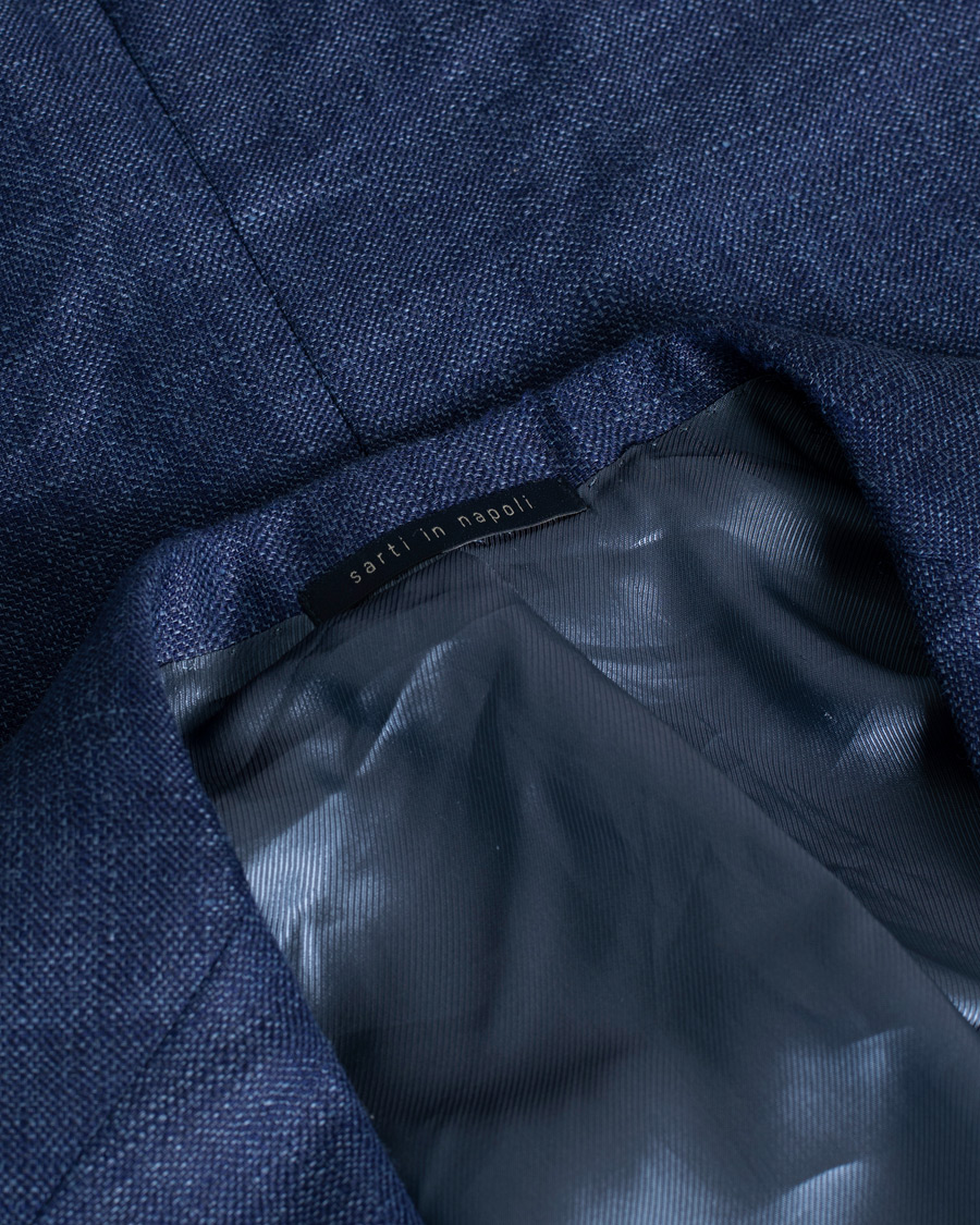 Mies | Pikkutakit | Pre-owned | Gaiola Napoli Wool/Linen Blazer Blue 46