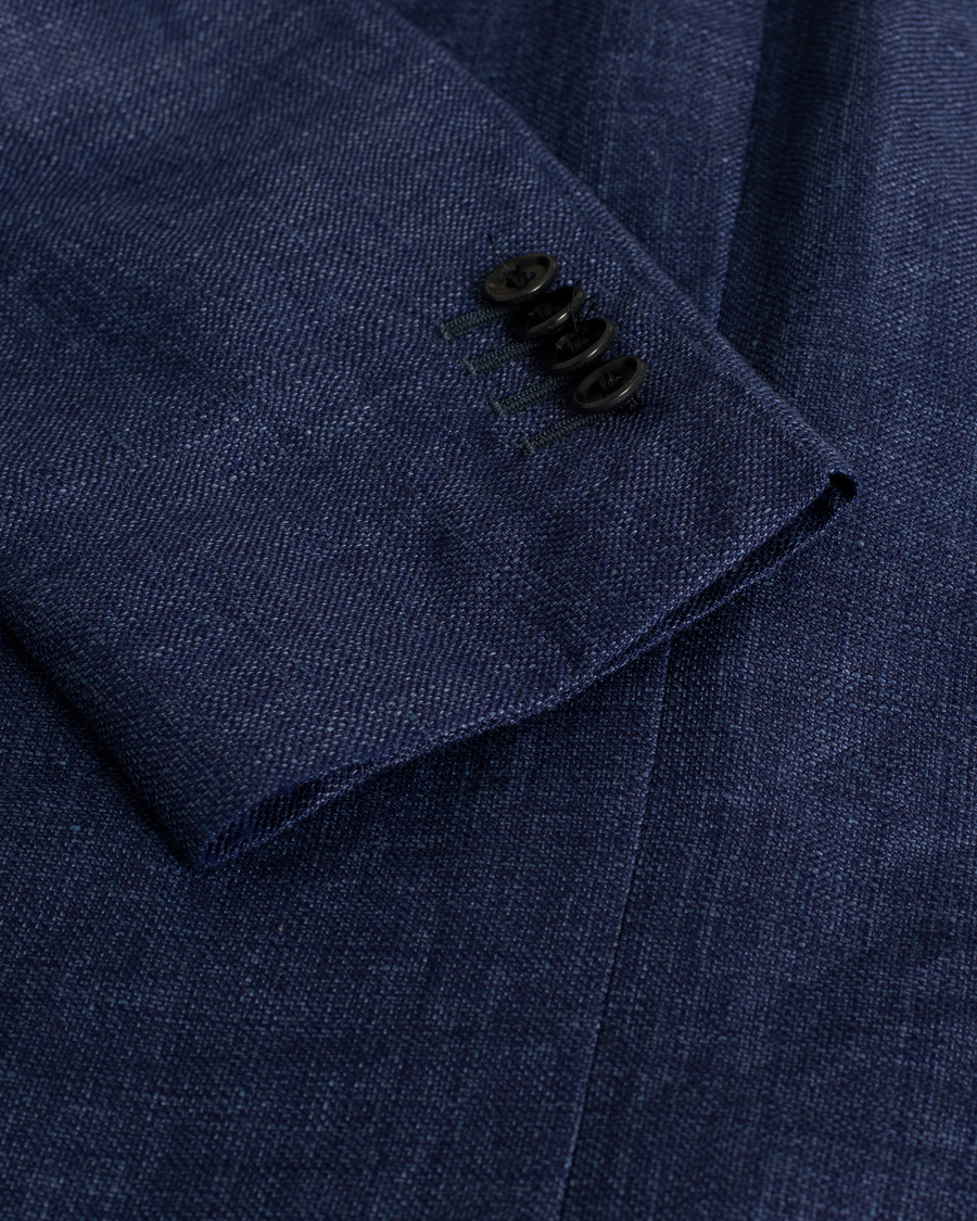 Mies | Pikkutakit | Pre-owned | Gaiola Napoli Wool/Linen Blazer Blue 46