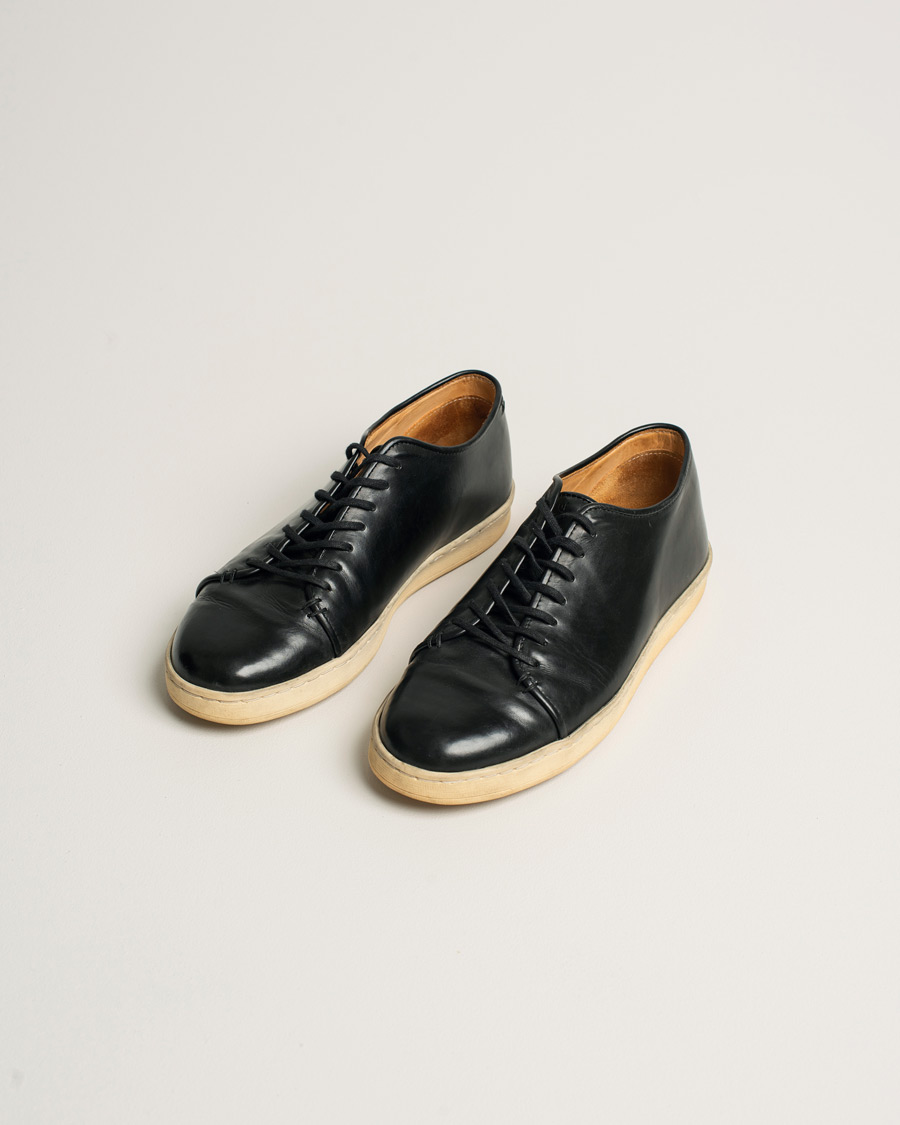 Mies | Crown Northampton Harlestone Leather Sneaker Black UK7,5 | Pre-owned | Crown Northampton Harlestone Leather Sneaker Black UK7,5