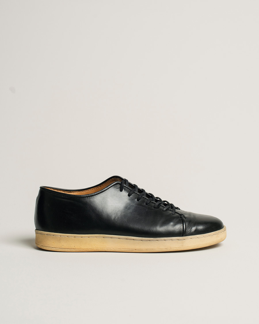 Mies | Crown Northampton Harlestone Leather Sneaker Black UK7,5 | Pre-owned | Crown Northampton Harlestone Leather Sneaker Black UK7,5