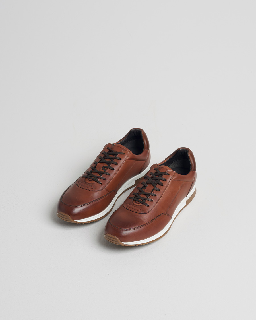 Mies | Loake 1880 Bannister Leather Running Sneaker Cedar | Pre-owned | Loake 1880 Bannister Leather Running Sneaker Cedar