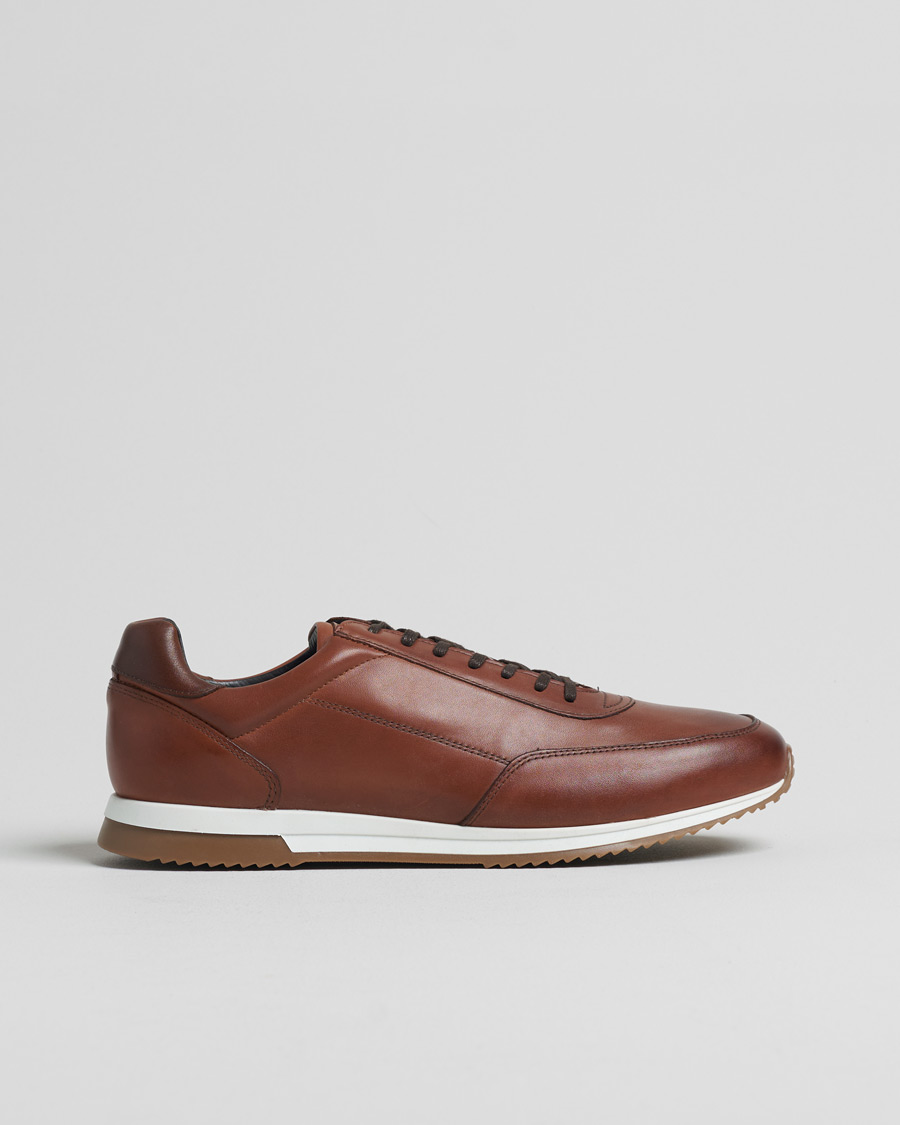 Mies | Loake 1880 Bannister Leather Running Sneaker Cedar | Pre-owned | Loake 1880 Bannister Leather Running Sneaker Cedar