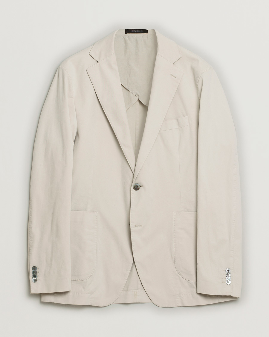 Mies | Oscar Jacobson Ferry Cotton Patch Pocket Blazer Beige 50 | Pre-owned | Oscar Jacobson Ferry Cotton Patch Pocket Blazer Beige 50