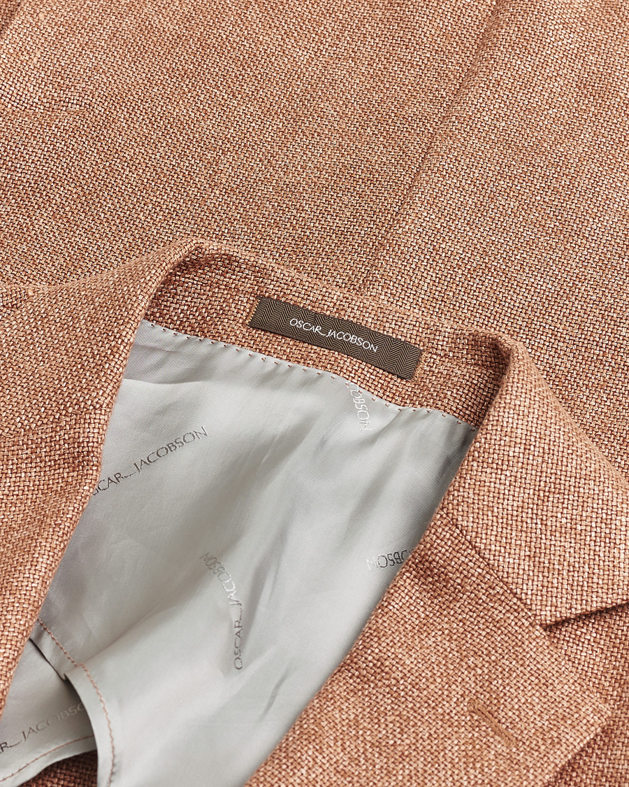 Mies | Pre-owned Pikkutakit | Pre-owned | Oscar Jacobson Ferry Hopsack Hemp/Wool Blazer Orange 54