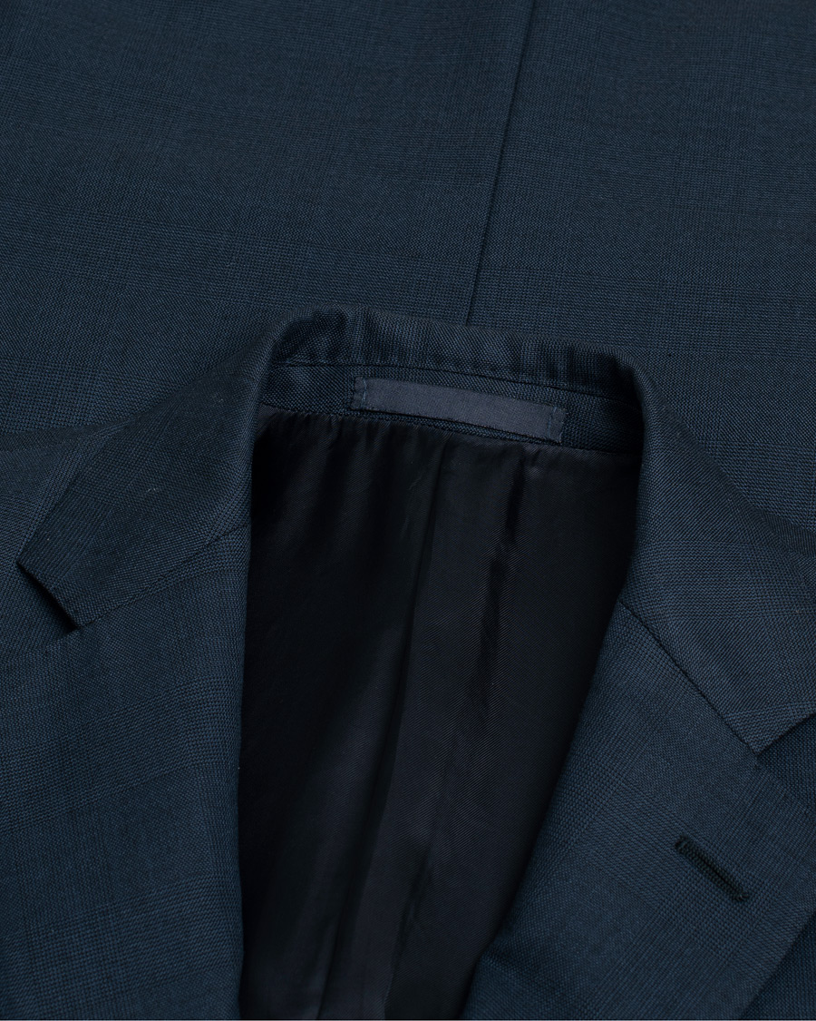 Mies | Pre-owned Puvut | Pre-owned | Caruso Check Wool Suit Navy 46