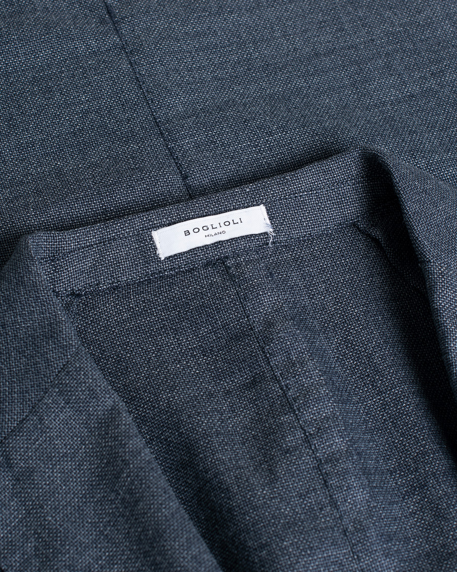 Mies | Boglioli K Jacket Wool Hopsack Blazer Grey 52 | Pre-owned | Boglioli K Jacket Wool Hopsack Blazer Grey 52