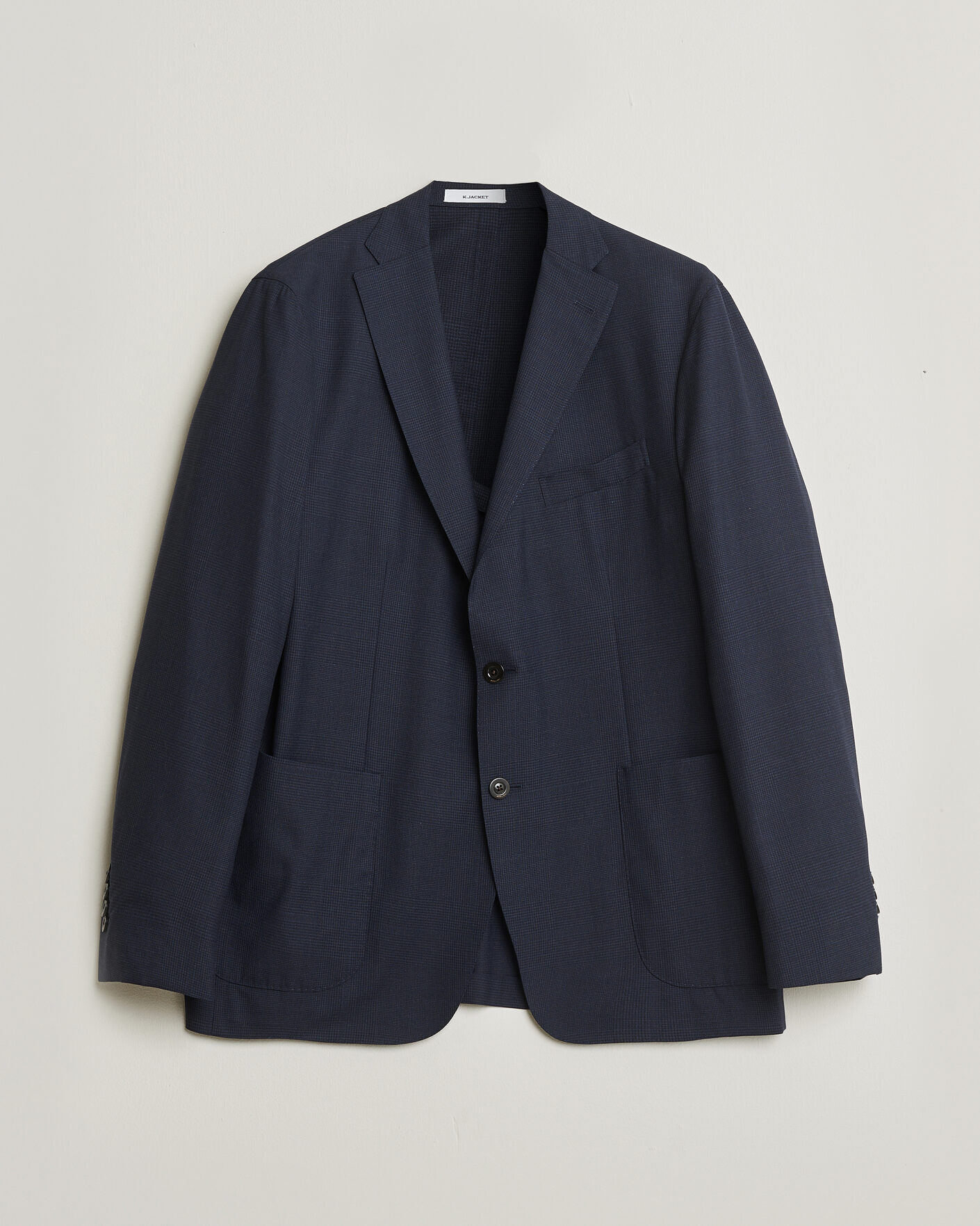 Mies | Pre-owned Pikkutakit | Pre-owned | Boglioli K Jacket Check Wool & Silk Blazer Navy 54