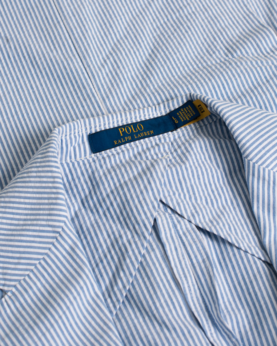 Mies | Pikkutakit | Pre-owned | Polo Ralph Lauren Seersucker Sportcoat Bright Blue