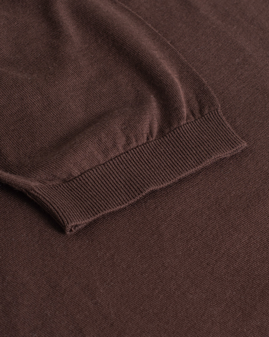 Mies | Pikeet | Pre-owned | John Smedley Adrian Slim Fit Sea Island Polo Chocolat
