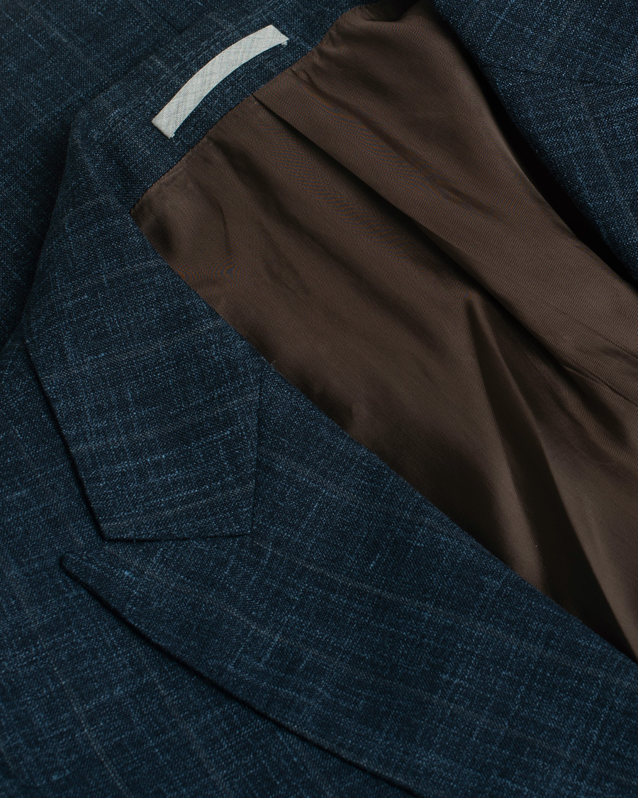 Mies | Pikkutakit | Pre-owned | Brunello Cucinelli Wool, Linen & Silk Suit Blue Melange 48