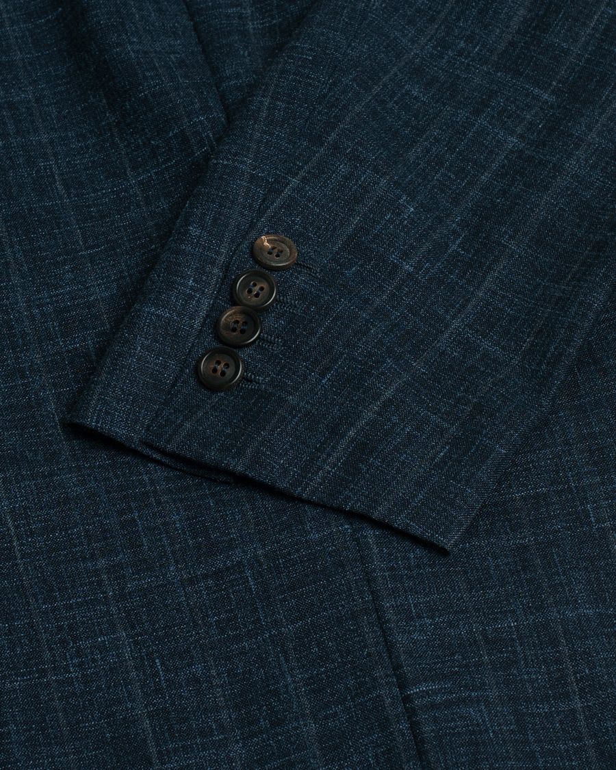 Mies | Pikkutakit | Pre-owned | Brunello Cucinelli Wool, Linen & Silk Suit Blue Melange 48