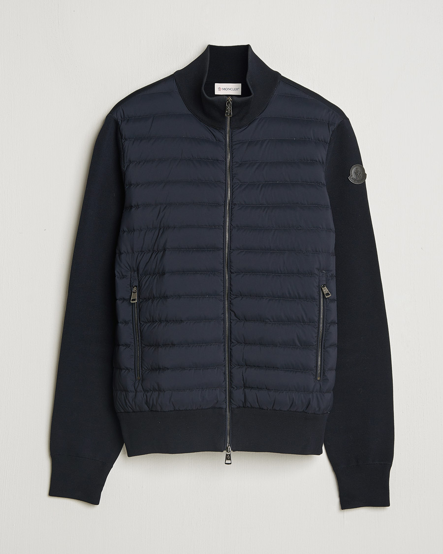 Mies | Puserot | Pre-owned | Moncler Light Hybrid Zip Jacket Navy