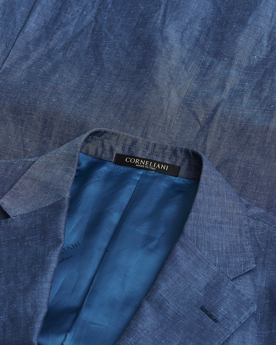 Mies | Pre-owned Puvut | Pre-owned | Corneliani Linen/Wool Blend Suit Blue 52