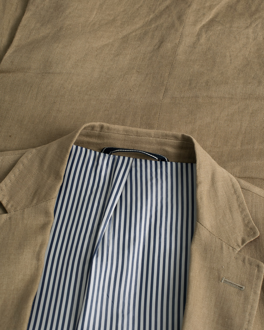 Mies | Pikkutakit | Pre-owned | GANT Tailored fit Linen Blazer Beige 52