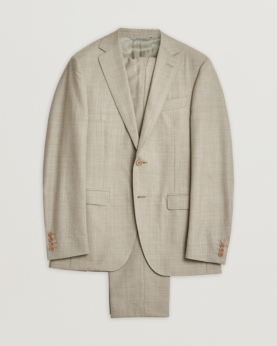 Mies | Pre-owned Puvut | Pre-owned | Canali Wool Suit Beige Melange 48