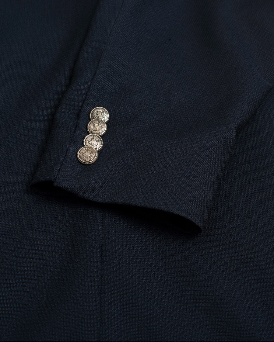 Mies | Pre-owned Pikkutakit | Pre-owned | Corneliani Wool Hopsack Club Blazer Navy 48