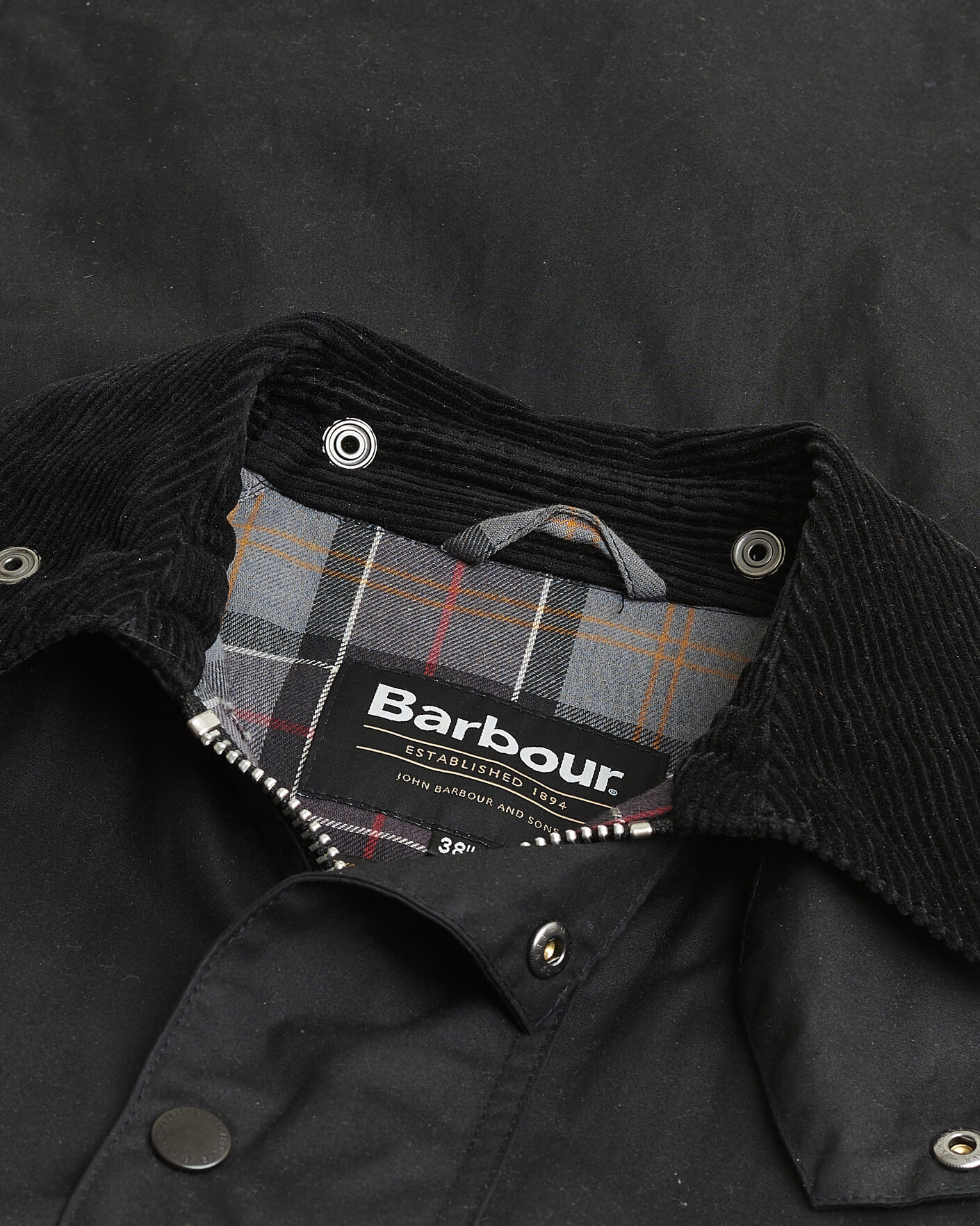Mies | Pre-owned Takit | Pre-owned | Barbour Heritage Modfied Exmoore Wax Coat Black UK38 - EU48