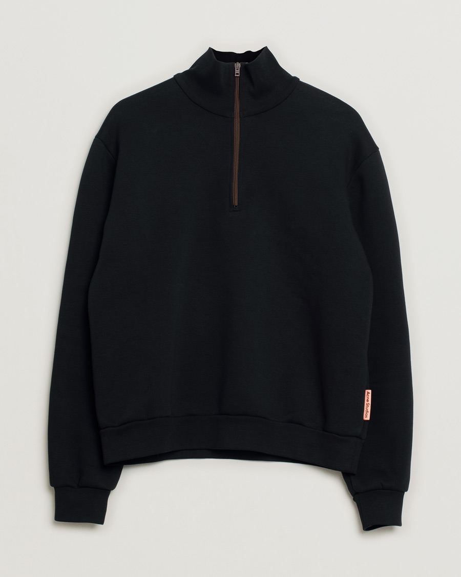 Mies | Acne Studios Half Zip Sweatshirt Black L | Pre-owned | Acne Studios Half Zip Sweatshirt Black L