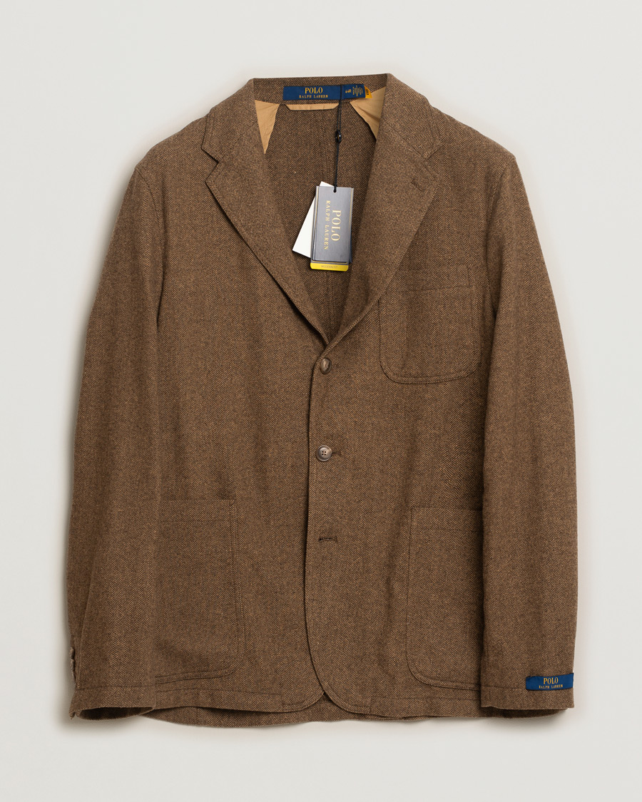 Mies | Pikkutakit | Pre-owned | Polo Ralph Lauren Classic Herringbone Sportcoat Brown/Tan