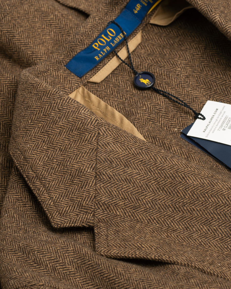 Mies | Pikkutakit | Pre-owned | Polo Ralph Lauren Classic Herringbone Sportcoat Brown/Tan