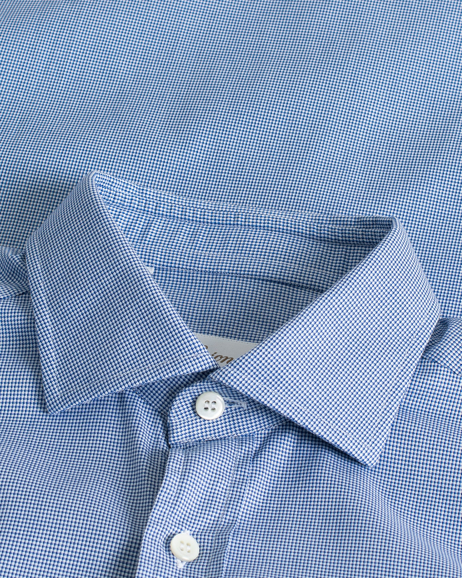 Mies | Kauluspaidat | Pre-owned | Brioni Slim Fit Micro Structure Dress Shirt Light Blue