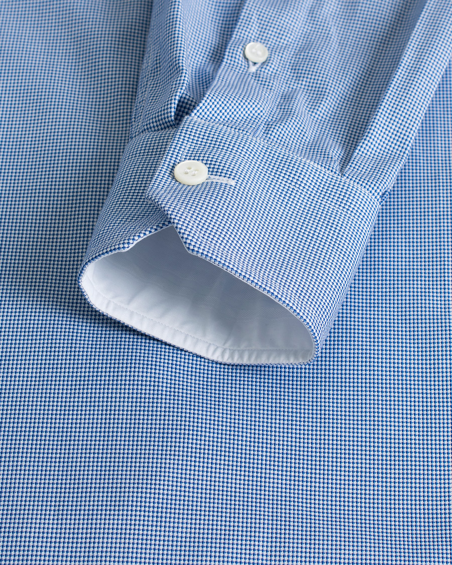 Mies | Kauluspaidat | Pre-owned | Brioni Slim Fit Micro Structure Dress Shirt Light Blue