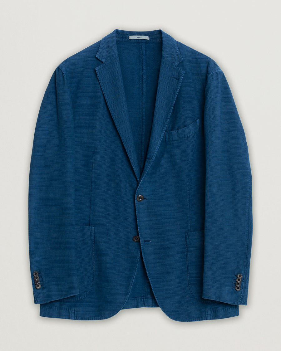 Mies | Pikkutakit | Pre-owned | Boglioli K Cotton/Linen Blazer Navy 54