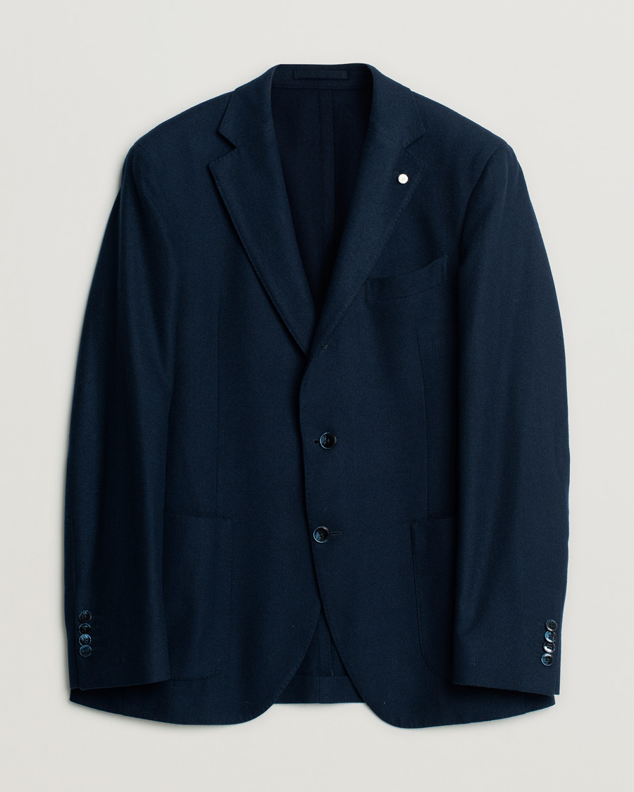 Mies | Pikkutakit | Pre-owned | Luigi Bianchi Mantova Navy Cashmere Blazer 50