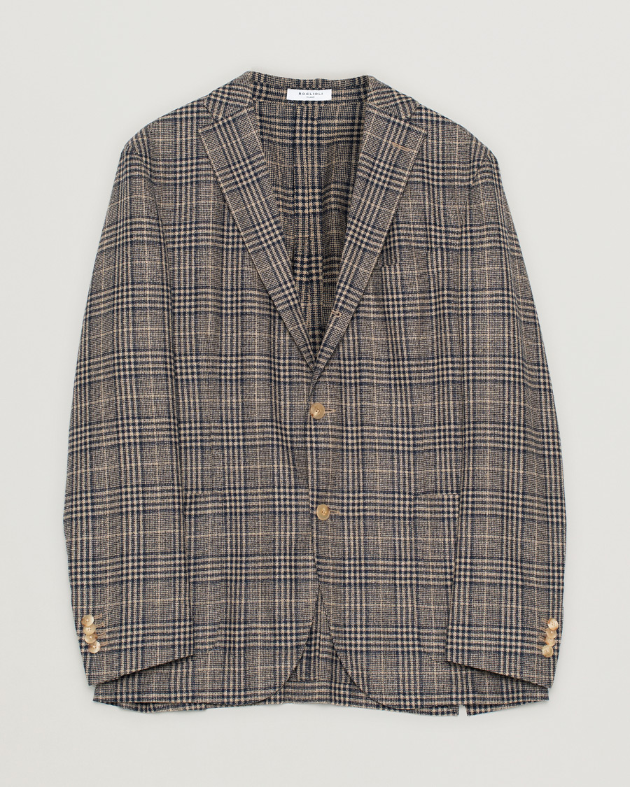 Mies | Boglioli K Jacket Checked Wool Blazer 54 | Pre-owned | Boglioli K Jacket Checked Wool Blazer 54