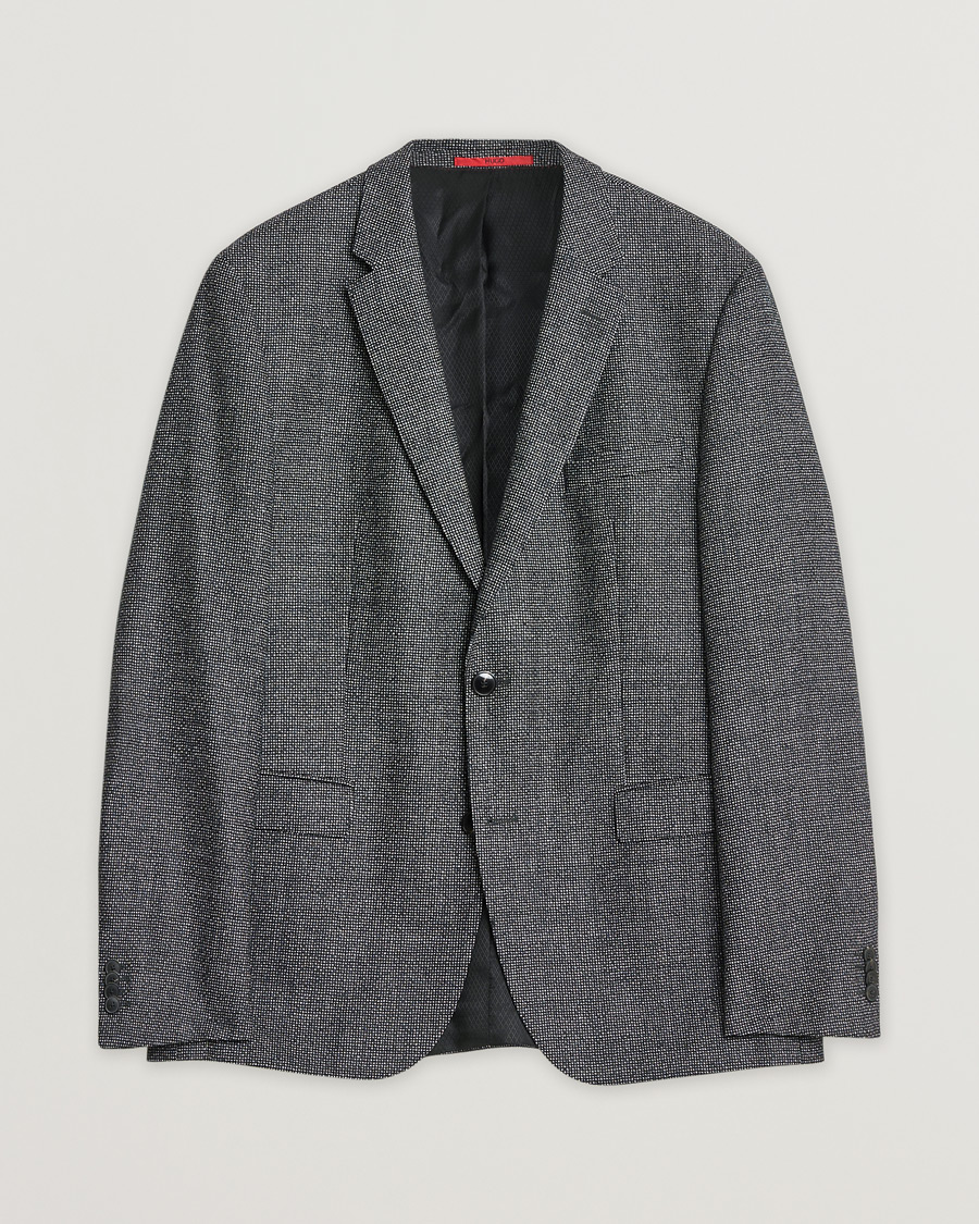Mies | Pre-owned Pikkutakit | Pre-owned | HUGO Flannel Wool Blazer Grey 54