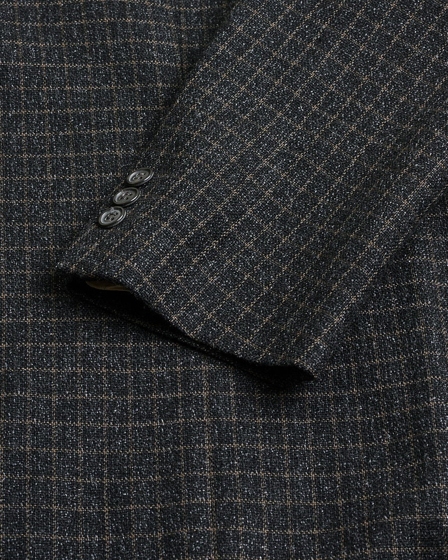 Mies | Pre-owned Pikkutakit | Pre-owned | Ermenegildo Zegna Vintage Wool Checked Blazer Dark Grey 50