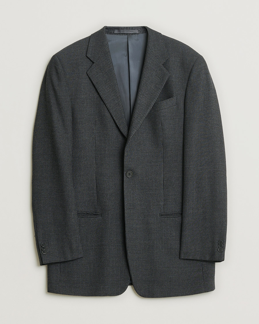 Mies | Pre-owned Pikkutakit | Pre-owned | Armani Collezioni Vintage Wool Blazer Dark Grey 48