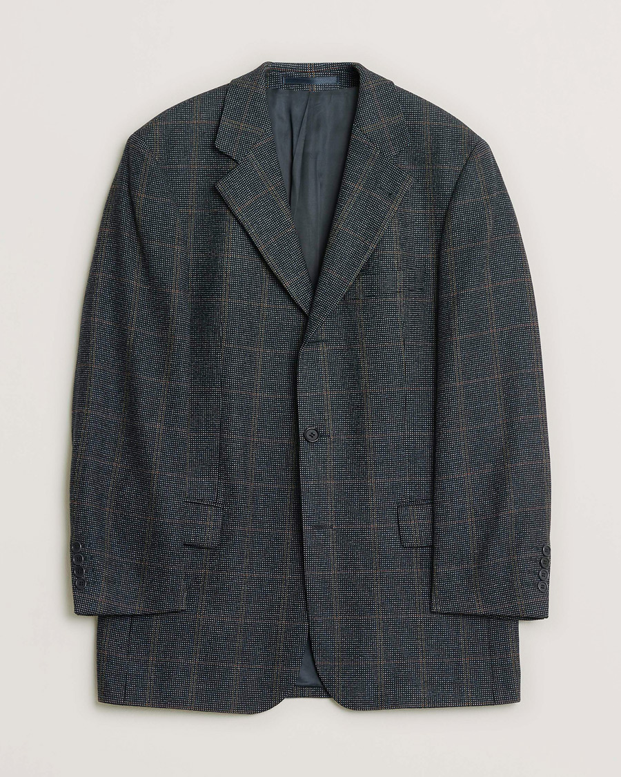 Mies | Pre-owned Pikkutakit | Pre-owned | BOSS Vintage Wool Checked Blazer Navy 48