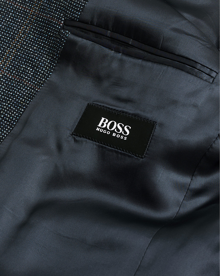 Mies | Pre-owned Pikkutakit | Pre-owned | BOSS Vintage Wool Checked Blazer Navy 48