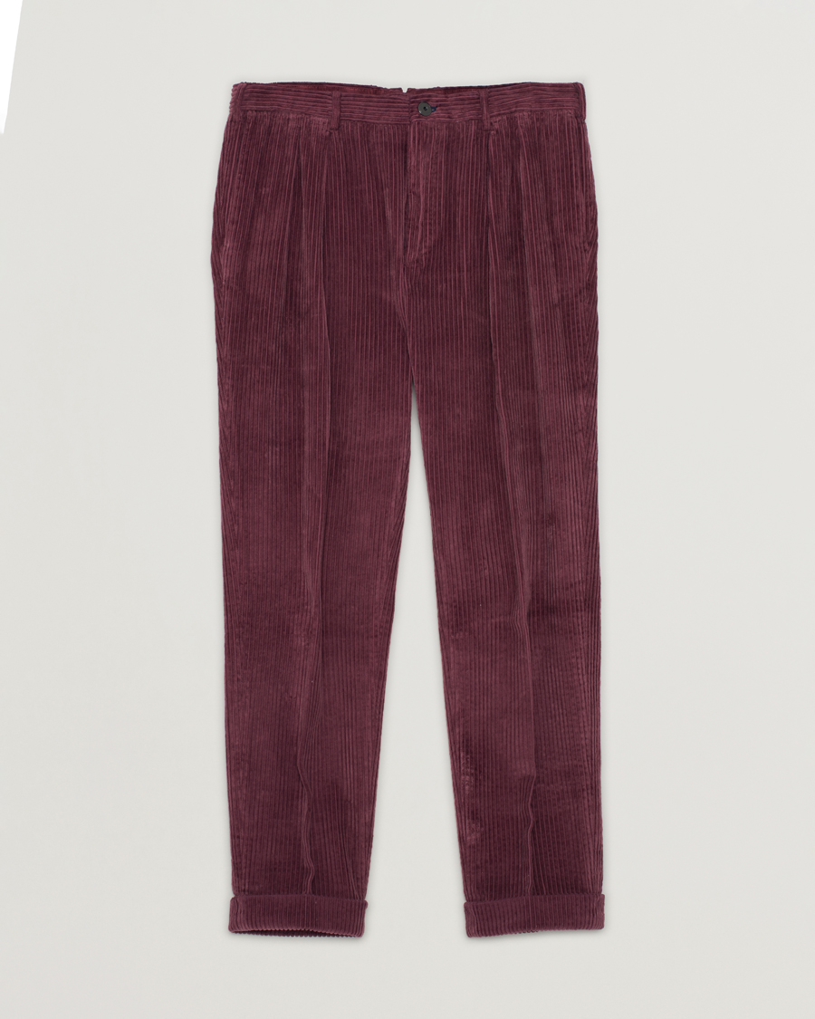Mies | Housut | Pre-owned | Incotex Carrot fit Cord Slacks Red 50