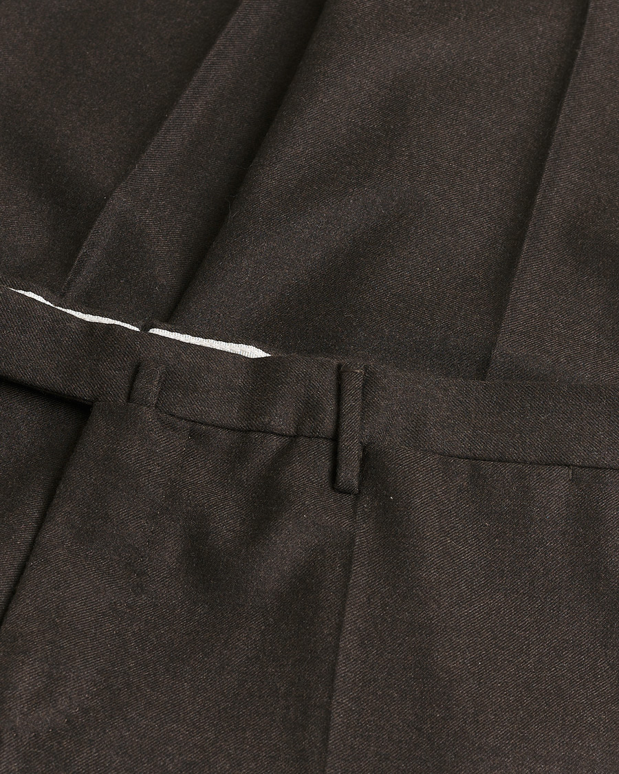 Mies | Pre-owned Housut | Pre-owned | Incotex Slim Fit Flannel Trousers Brown 50