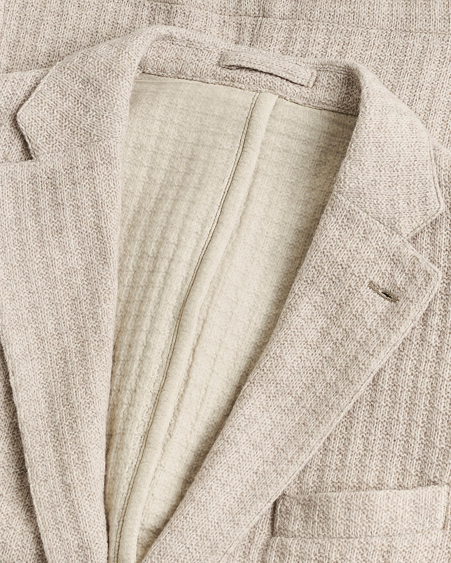 Mies | Pre-owned Pikkutakit | Pre-owned | L.B.M. 1911 Knitted Punto Wool Structure Blazer Camel 54
