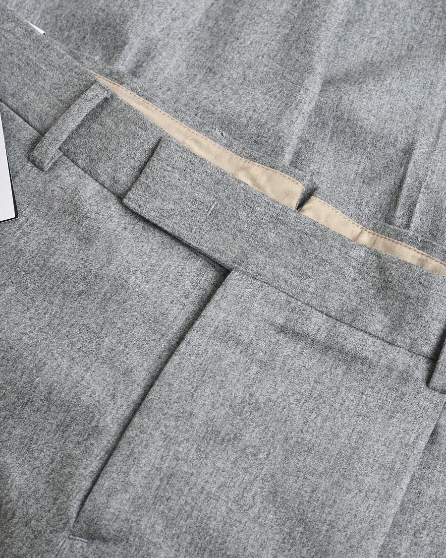 Mies | Pre-owned Housut | Pre-owned | PT01 Pleated Wool Trousers Grey Melange 50
