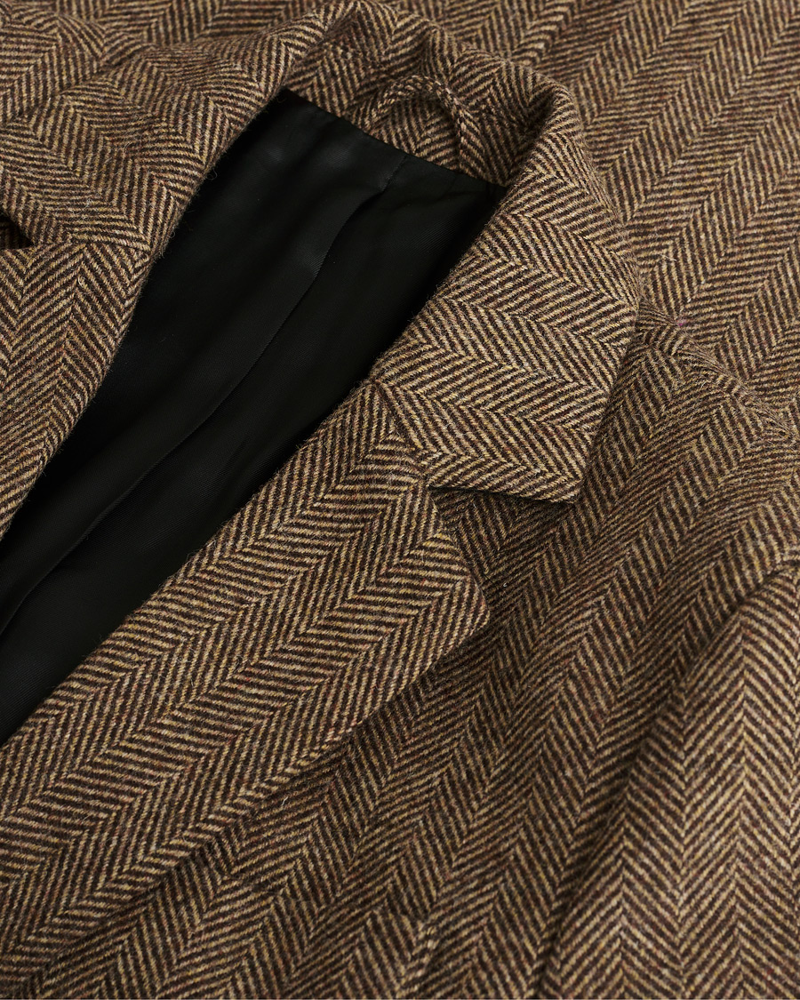 Mies | Pre-owned Pikkutakit | Pre-owned | Palmes Blaze Herringbone Wool Sport Coat Brown 46