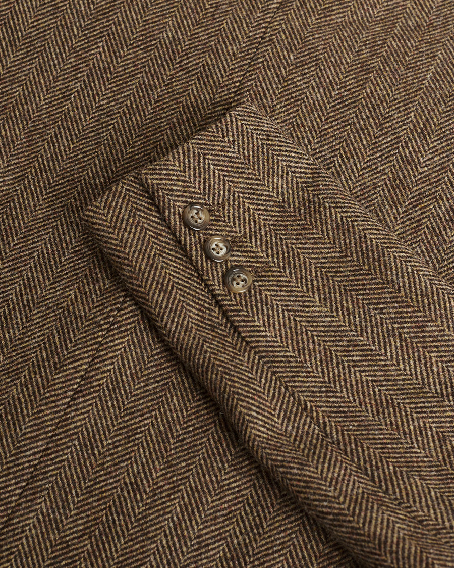 Mies | Pre-owned Pikkutakit | Pre-owned | Palmes Blaze Herringbone Wool Sport Coat Brown 46