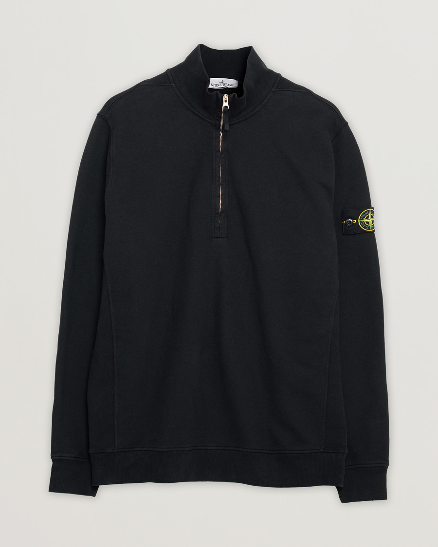 Mies | Puserot | Pre-owned | Stone Island Garment Dyed Fleece Half Zip Black