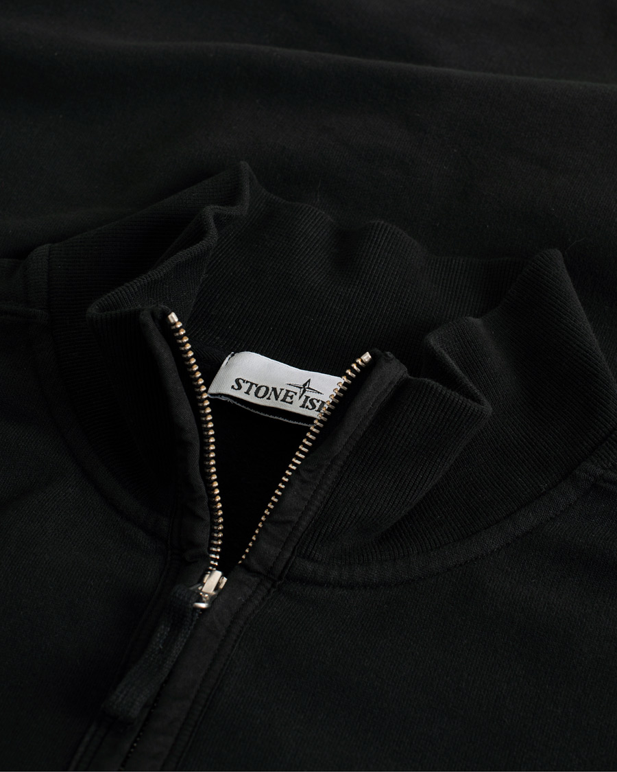 Mies | Puserot | Pre-owned | Stone Island Garment Dyed Fleece Half Zip Black